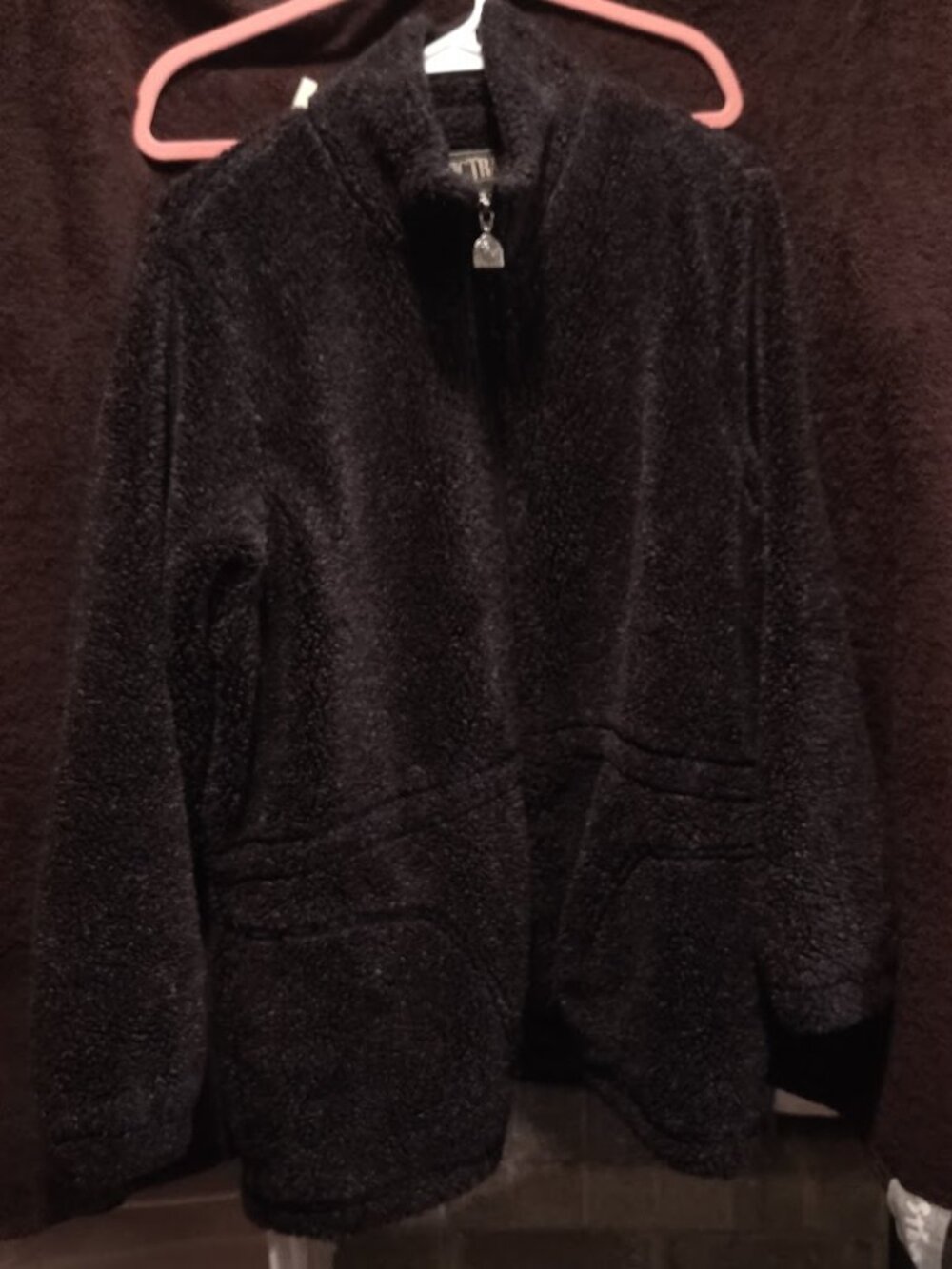 Women's 'Pacific Trail' Deep Purple Sherpa Quarter Zip Jacket Size Medium